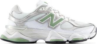 New Balance Unisex 9060 in Bianco/Verde, Sintetica, Taglia 37.5