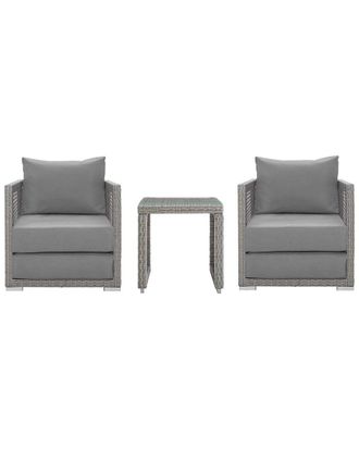 ModWay Aura 3Pc Outdoor Patio Wicker Rattan Set