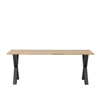 Woood Mesa en roble macizo beige 200x90