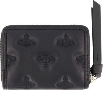 Vivienne Westwood Embossed Orb Coin Purse - Black