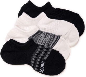 Muk Luks Womens Dream Step No Show Sock Liner, 4 Pair Pack in Black/white at Nordstrom