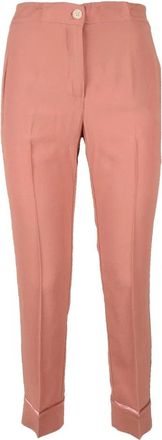 Semicouture Silk Acetate Trousers - Old Rose