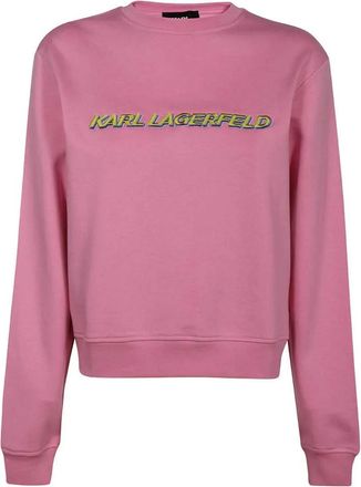Karl Lagerfeld Felpa leggera in cotone - Rosa