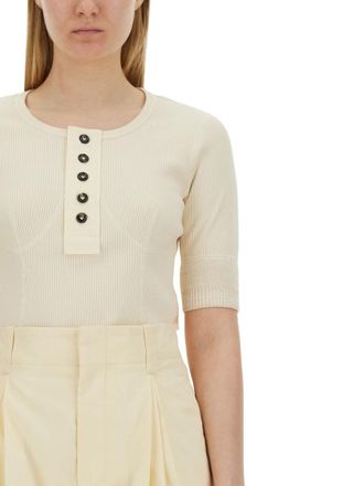 Bottega Veneta Jersey Cotton T-Shirt - Ivory