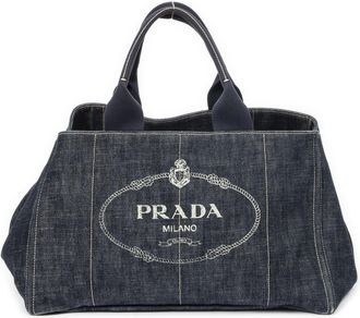 Prada Large Canapa Tote Schoudertas
