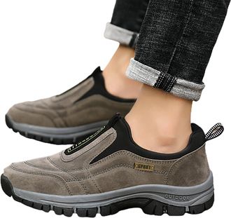 Generic Hiking Shoes for Men, Walking Trainers Non-Slip Soles Sports Shoe Breathable Climbing Shoes Lightweight Trekking Shoe Pull On Outdoor Trainer Comforta