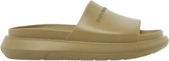 Emporio Armani Monobloc Sandalen met Logo - Heren - Sandalen - Groen - 41 EU - Schoenen