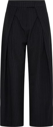 Ichi Wide Broeken - Dames - Wijde Broeken - Zwart - XS - Broeken