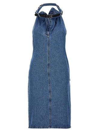Coperni Blue Belt Halter Neck Dress