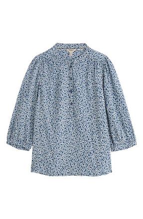 Seasalt Cornwall Willow Path Floral Print Popover Top in Bunched Cornflowers at Nordstrom, Size 18 Us