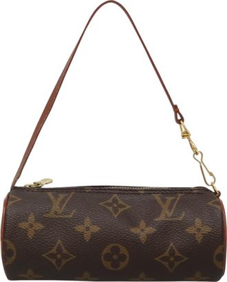 Louis Vuitton Mini Baby Papillon Brown Canvas Clutch Bag (Pre-Owned)