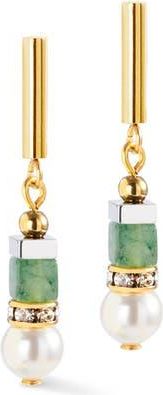 Coeur de Lion Precious Fusion Offset Earrings in Green at Nordstrom