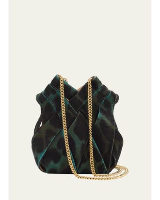 Ulla Johnson Charlotte Mini Dyed Hair & Leather Shoulder Bag