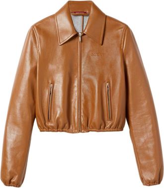 Gucci Leather Bomber Jacket