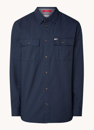 Tommy Hilfiger Regular fit overshirt van biologisch katoen met borstzakken