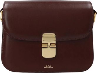 A.P.C. Leren Zadel Tas - Dames - Schoudertassen - Rood - ONE Size - Leer - Tassen