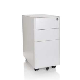 hjh OFFICE Archivador rodante acero blanco