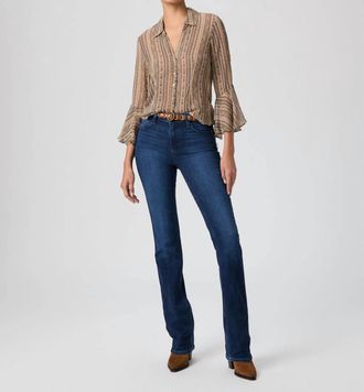 Paige High Rise Manhattan Boot Cut Jeans In Glastonbury