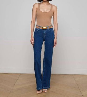 L'agence Clayton High Rise Wide Leg Jeans In Lansing