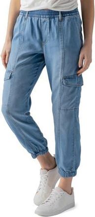 Sanctuary Relaxed Rebel Chambray Cargo Joggers in Sun Drench at Nordstrom Rack, Size Xx-Small
