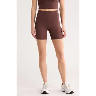 Balance Collection Piper 5-Inch Ribbed Bike Shorts in French Roast at Nordstrom Rack, Size X-Large