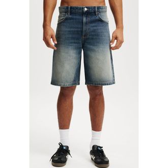 Cotton On Mens Baggy Denim Short in Static Blue at Nordstrom, Size 34