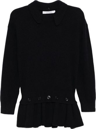 Rokh Maglione con peplum - Blu