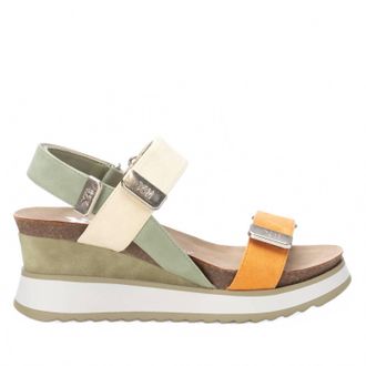 Xti Womens Wedge Strap Sandals In Khaki