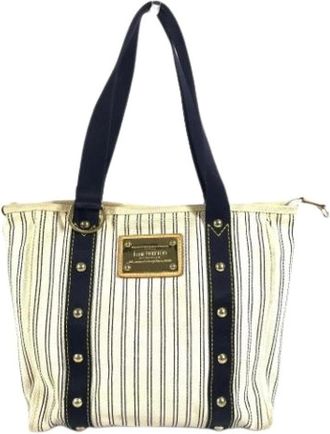 Louis Vuitton Pre-owned Tote Bags, female, Beige, Size: ONE SIZE Pre-owned Canvas Tote Bag