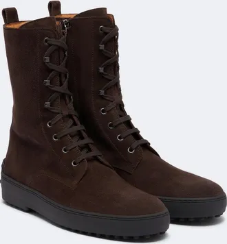 Tod's Gommino suede mid-calf boots