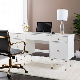 SEI Helston White Writing Desk