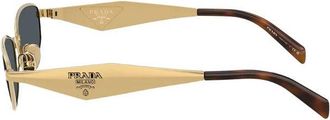 Prada PRD51S Metal Frame Sunglasses - Gold