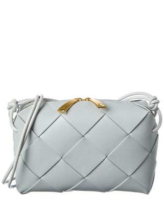 Tiffany & Fred Smooth Woven Leather Messenger Bag