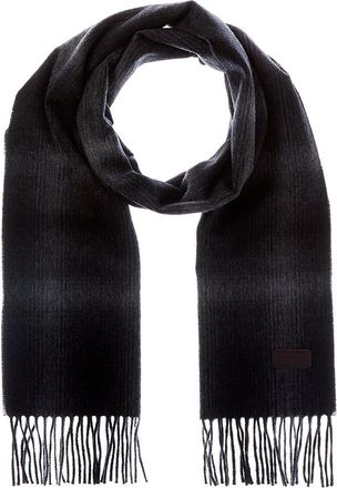Hickey Freeman Exploded Plaid Cashmere Scarf