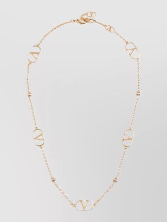 Valentino Garavani vlogo chain link logo pendant necklace