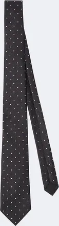 Saint Laurent Polka-dot silk jacquard tie