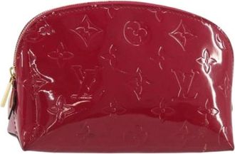 Louis Vuitton Pre-owned Patent Leather Cosmetic Pouch - Dames - Vintage Clutch - Roze - ONE Size - Leer - Vintage