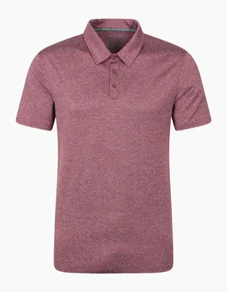 Mountain Warehouse Mens Mountain Warehouse Mens Agra Stripe Polo Shirt - Red - Size: 38
