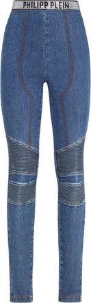 Philipp Plein Super Stretch Leggings - Dames - Skinny Jeans - Blauw - W28 - Katoen - Jeans