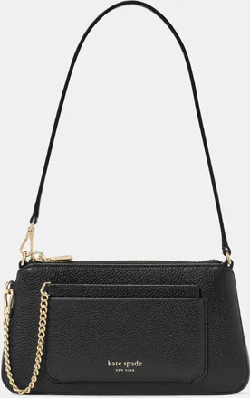 Kate Spade New York Womens Ava Pochette Bag Bag in Black | Pebble Leather