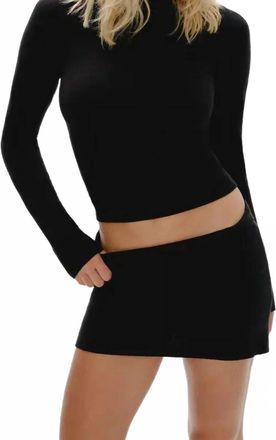 Frankies Bikinis Milo Knit Turtleneck Sweater In Black