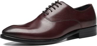 Generic Mens Genuine Leather Formal Oxfords Office Wedding Banquet Dress Shoes,Burgundy,10.5