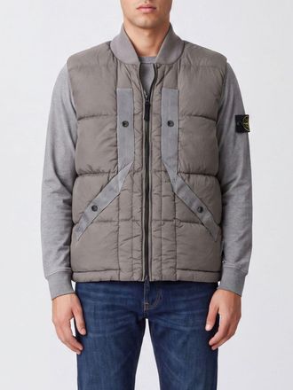 Stone Island Gilet trapuntato in tessuto tecnico idrorepellente con collo bomber