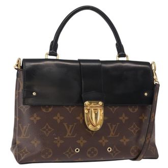 Louis Vuitton One Handle Flap Monogram Canvas And Leather Brown Canvas Handbag (Pre-Owned)