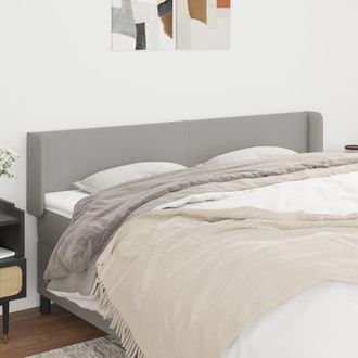 vidaXL Cabecero De Tela Gris Claro 163x16x78/88 Cm Vidaxl