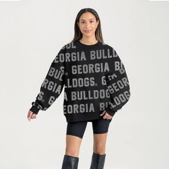 Gameday Couture Womens Gameday Couture Black Georgia Bulldogs Hype Era Sweatshirt at Nordstrom, Size Xx-Large