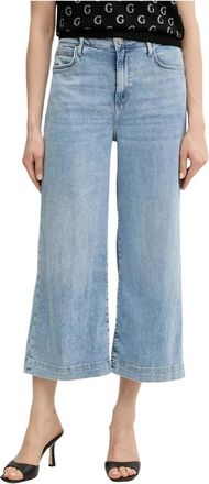 Guess Bellflower Cropped Jeans - Dames - Cropped Jeans - Blauw - W29 - Denim - Jeans