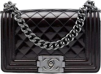 Chanel Pre-owned Boy Flap Schoudertas - Dames - Vintage Schoudertas - Paars - ONE Size - Leer - Vintage