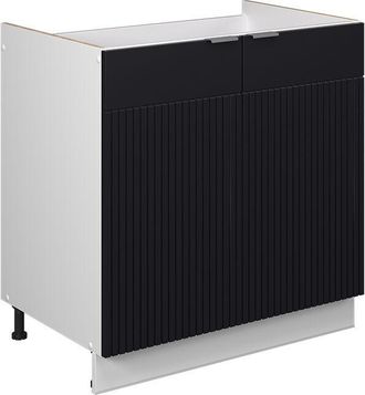 Vicco Armario Bajo Para Fregadero Fame-line, Rayas Negras, 80 Cm Sin Encimera