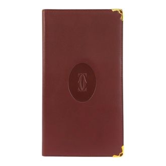 Cartier Bordeaux Leather Long Bill Wallet (Bi-Fold) (Pre-Owned)